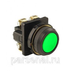 КЕ-011 У3 исп.2, зелёный, 1з+1р, цилиндр, IP40,10А, 660В, выключатель кнопочный  (ЭТ)